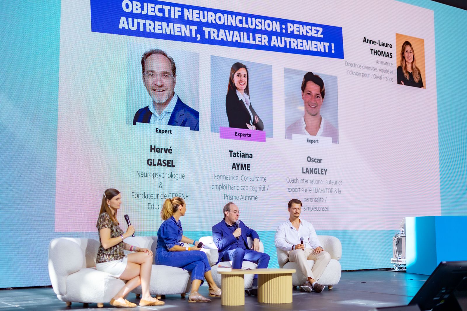 Table ronde « Objectif neuroinclusion » au festival UNIQUES avec Oscar Langley, Hervé Glasel et Tatiana Aymé